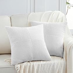 Fancy Homi 2 Packs White Euro Decorative Throw