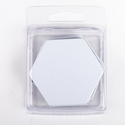 Value Pack of 8 - Dry Erase - Reusable - Blank 2" Hexagon Hex Board Game Chits Tiles Counters Markers DIY D&D