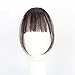 Vowinlle Air Hair bangs Clip on Real Hair #4 Dark Brown Clip in Bangs 100% Human Hair One Piece Straight Fringe Hairpiece Accessories (Flat Bangs with Temples)thumb 1