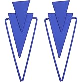 Metal Triangle Dangle Earrings.Mulitcolor Hollow Drop Earrings Unique Geometry Earrings Fashion Bar Party Jewelry for Women