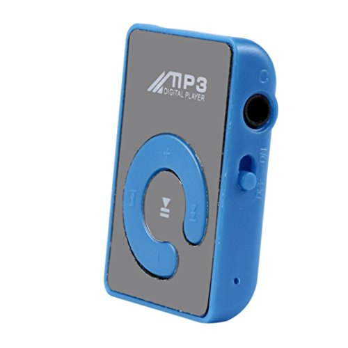 Unpara Fashion Concise Mini MP3 Player With Clip Music Media Support 32GB Micro SD TF Card (Blue) - Thumbnail 2