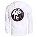 Allonly Men's Fashion Dragon Totem Hoodie Zip-up Chinese Letter Windbreaker Jacket White