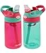 Contigo Kids Autospout Gizmo Water Bottles, 14oz (Cherry Blossom/Persian Green) - 2 Pack