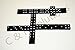 C&H Solutions Double 9 Dominoes Black with White Dots Wooden Dominoes 55 PCS by C&H