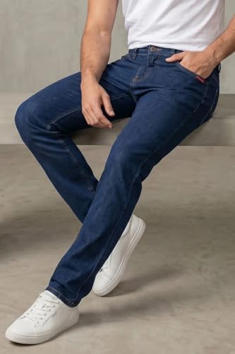 Calça Jeans Masculina Regular Básica Polo Wear Jeans Escuro
