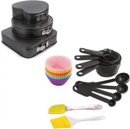 WAY BEYOND Silicone Spatulas,Silicon Cup Cake/Muffin & Cake Mould,Measuring Spoons-Cups, Silicon Cup Cake/Muffin & Cake Mould,Measuring Spoons-Cups Kitchen Tool Set