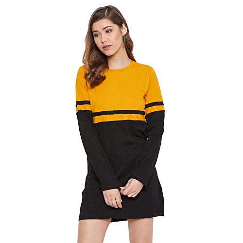 mustard yellow colour dress