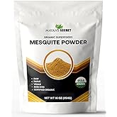 Mesquite Powder USDA Certified Non GMO, Vegan Protein Superfood Natural Fiber - Perfect for Smoothies and Baking 16 Ounces