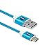 Micro USB Cable, Nylon Micro USB Metal Male & Braided Nylon USB Charger Cable Colorful Computer Cables & Interconnects Android Cell Phone Cables 10FT/3M Extra Long High Speed USB 2.0 Sync-Charging