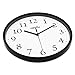 HIPPIH Black Wall Clock Silent Non Ticking Quality Quartz, 10 Inch Round Easy to Read for Home Office School Kitchen Clock