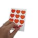 Shxstore Kawaii Red Heart Scrapbook Stickers Decals Envelope Seals, 12 Sheets, 144 Decals