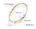 Girl Era Slim Gold Engraved Bracelets Fine Polished Charm Bangle Bracelet