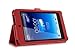 rooCASE Asus MeMO Pad HD 7 Case - ME173X Dual View Stand Folio Cover - RED (With Auto Wake / Sleep Cover)