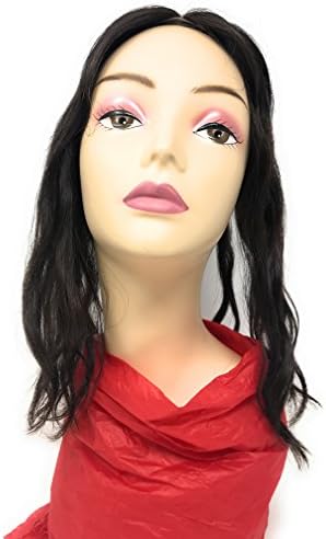 14 inch Long Wavy Women’s Monofilament Clip-In Natural Human Hair Topper – Real Human Hairpiece Closure / Cover For Hair Loss Color (#3 Dark Brown)