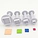 Square Sugarcraft Plunger Cutter DIY Mold for Cupcake Toppers Fondant Cake Decorating,4-Pack by MERRY BIRD