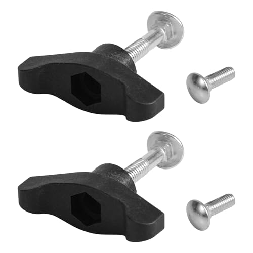 Penitue 2pcs Lawn Mower Handle Knobs with 4 Bolts, Snow Blower Replacement T-Handle Knob Fits Most Lawn Mowers Snow Blowers & Other Outdoor Equipment at Amazon