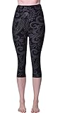 VIV Collection Plus Size Printed Brushed Capris (Shadowy Beauty)