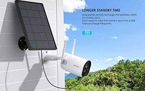 Wireless Outdoor Security Camera, WiFi Solar Rechargeable Battery Power IP Surveillance Home Cameras, 1080P, Human… - Image 2