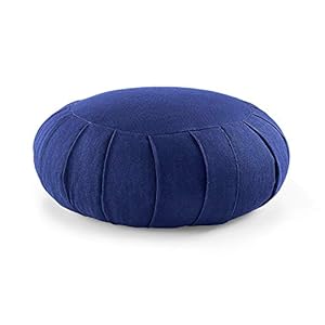 Lotuscrafts Zafu Meditation Cushion Zen – Height 15 cm – Spelt Filling – Floor Cushion for Meditation – Yoga Cushion – Meditation Pillow – Yoga Pillow – Without Inner Cover – GOTS Certified