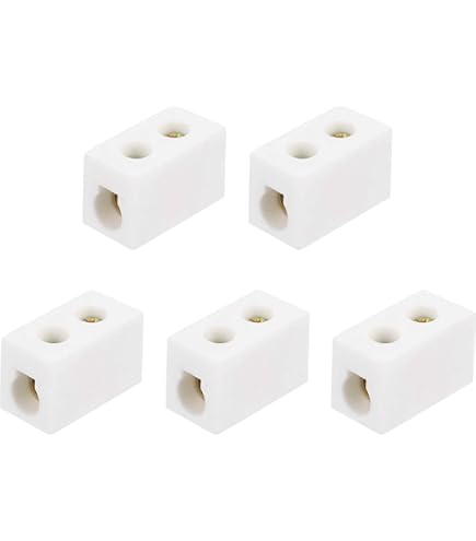 uxcell 2 Way 16A Ceramics Terminal Blocks High Temp Porcelain