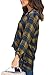 Dearlovers Women Wrap V Neck Casual Plaid Drape Top Blouses with Long Sleeve X-Large Size Yellow