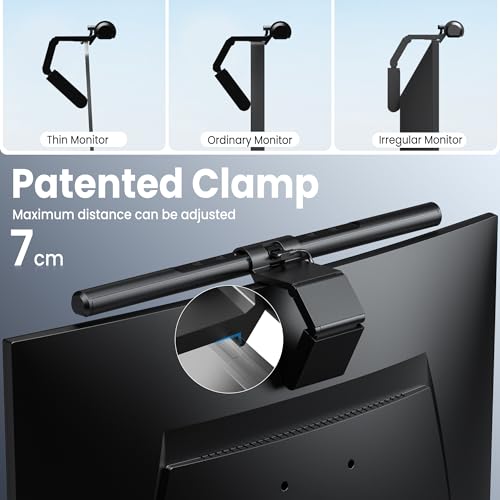 Quntis PC Screen Lamp with Remote Control, Adjustable Screen Light Automatic Dimming, LED USB Computer Lamp 40 cm Monitor Light Bar Lighting for Office Gaming