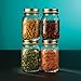 Bormioli Rocco Quattro Stagioni Glass Mason Jars - 12 Pack - (17 Ounce) with Gold Airtight Lid for Canning, Fermenting, Preserving, Storing, Italian Made Glass Jar