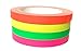 Glow Party UV Blacklight Reactive 200 ft. Total - Great Value - Fluorescent Neon Tape 1/2 in x 50 ft - (4 Pack - Pink, Green, Yellow, Orange - Matte Finish)