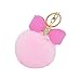 Raylans Fluffy Rex Rabbit Fur Leather Bow Pompom Ball Handbag Pendant Key Chain Keyring,Pink