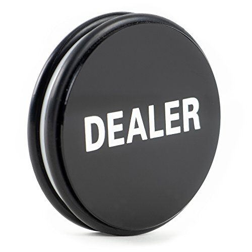 Brybelly Double-Sided Dealer Button - Casino-Grade Poker Buck Poker Weight, Large 3 Inch Diameter Puck! Great for Poker, Texas Hold 'em, Gambling Card Games