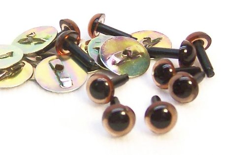 Sassy bears 6mm translucent brown safety eyes for bear, doll, pup…