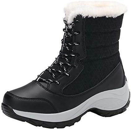 Clearance Sale! Caopixx Boots for Women's Winter Back Lace up Boot Snow Boots Non-Slip Waterproof Boots