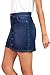 Wax Women's Juniors A-Line Button Down Denim Skirt