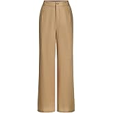 RIHOAS Women Wide Leg Pants High Waisted Straight Fit Trousers with Pockets Office