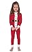 PajamaGram Santa Suit Christmas Matching Family Pajama Set, Red