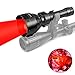 UniqueFire 1405 T67 XRE Red Predator Light Zoom Focus Adjustable LED Tactical Flashlight 67mm Lens 3 Modes with Memory Function Torch for Predator Hunting & Fishing Coyote Hog Varmint (Red Light)