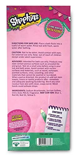 Shopkins Bath and Body Gift Set - 1 Form Rug, 1 Bath Towel, 1 Pack of Bath Fizzies