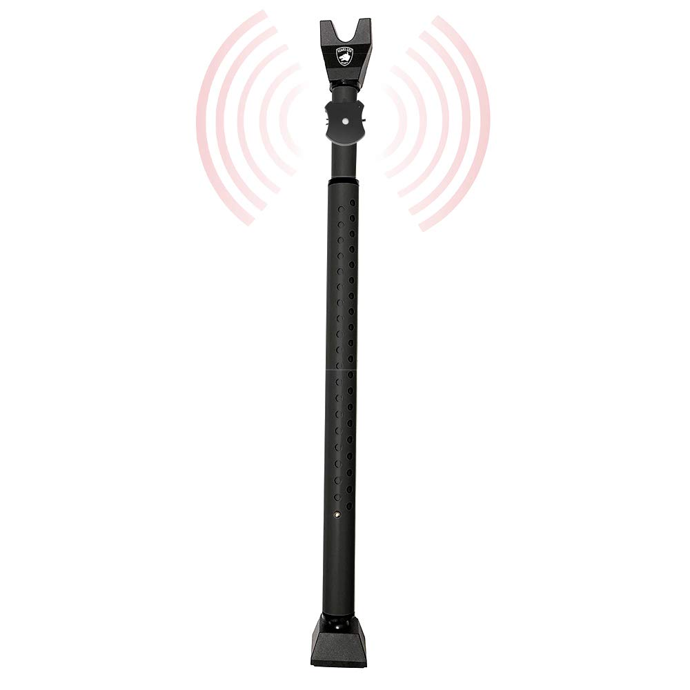 Adjustable Sliding Door Security Bar, Door Jammer 2-in-1 Adjustable Door Knob and Sliding Patio Door Stoppers Security with Alarm, 40 Different Adjustments by Guard Dog Security