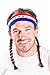 Mullet On The Go - The Willie Retro Costume Headband with Braided Mullet Wig, One Size