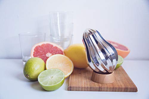 Magisso Bulb Citrus Reamer #70308 Stainless Steel with Bamboo Stand