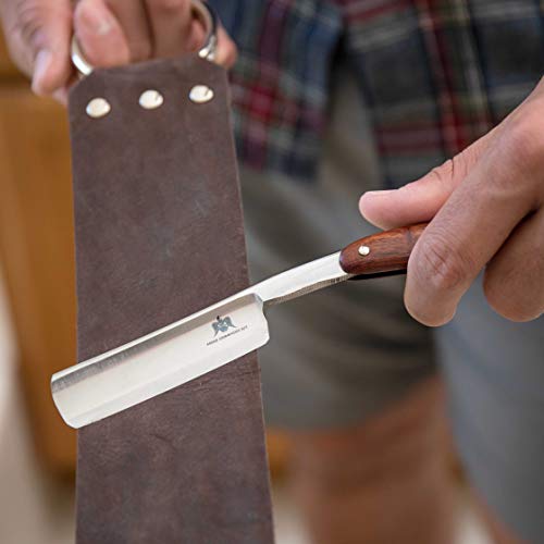 Mens Grooming kit Mindset Peace- The Best Gift for the men in your life. A Straight blade razor kits giving the Quality shave at home. Incl; A Barber Razor, Shaving Brush and a Sharpening Belt