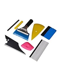 Ehdis 7 8 piezas de película protectora de vidrio de autos, herramientas de instalación de matriz de envoltorio de autos con kit de pistola de calor de doble temperatura, Original Set