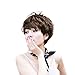 Meidus Naturely Women Lady Girls Short Ponytail Curly Cosplay Party Wigs Light Brown