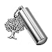 HooAMI Tree of Life Cylinder Cremation Urn Necklace/Keychain Keepsake Ashes Pendant Memorial Jewelry