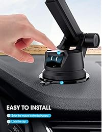 Mpow Soporte de montaje para coche, soporte universal para salpicadero de coche, parabrisas, soporte de teléfono para coche, almohadilla de gel lavable, compatible con iPhone XR XS Max X 8, Galaxy S10 S9 S8 S7, Google, Huawei, One Plus, Moto y más