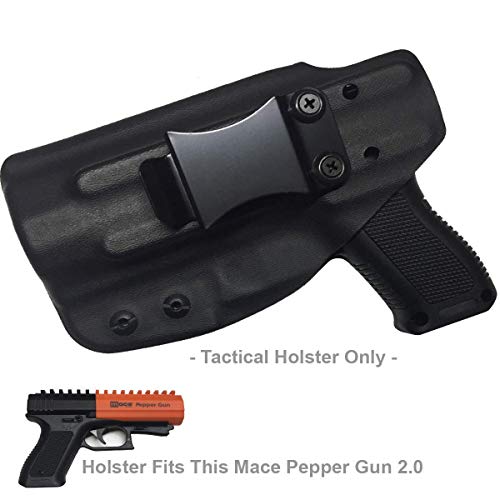 Elite Force Holsters: Holster For Mace Pepper Gun 2.0 Pepper Spray Gun 'Audible Click' IWB & OWB - BLACK - RIGHT HAND
