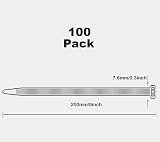 Oksdown 100 Pack Black Thick Cable Ties 200mm 7.6mm Heavy Duty Nylon view 2