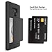 Galaxy Note 9 Case, Crosspace Galaxy Note 9 Wallet Case Defender Bumper Soft Rubber Hard PC Back Hybrid Shockproof Slide Cover Flexible Protective with Card Holder Slots for Samsung Note 9-Black