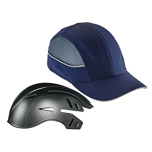 Ergodyne Skullerz 8960 Bump Cap with LED Brim Lighting, Long Brim, Navy