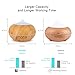 Essential Oil Diffuser, 550ml Wood Grain Multifunctional Ultrasonic Aromatherapy Fragrant Oil Vaporizer Humidifier with Adjustable Mist, 4 Timer Settings, 7 Color LEDs, Waterless Auto Shut-Off